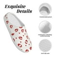 thumbnail image 5 of Kdxio Lips Kiss Women's Men's Slippers Plush Slip-On House Slipper for Winter Indoor Soft Cushion Non-slip Fluffy Slides Slippers-46/47, 5 of 7