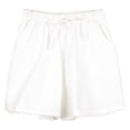 thumbnail image 3 of Yanyanz Shorts for Women,Womens Casual Drawstring Sweat Shorts Elastic Waist Running Workout Shorts with Pockets Cotton Panties for Women Casual Dresses for Women Clearance White 2Xl, 3 of 6