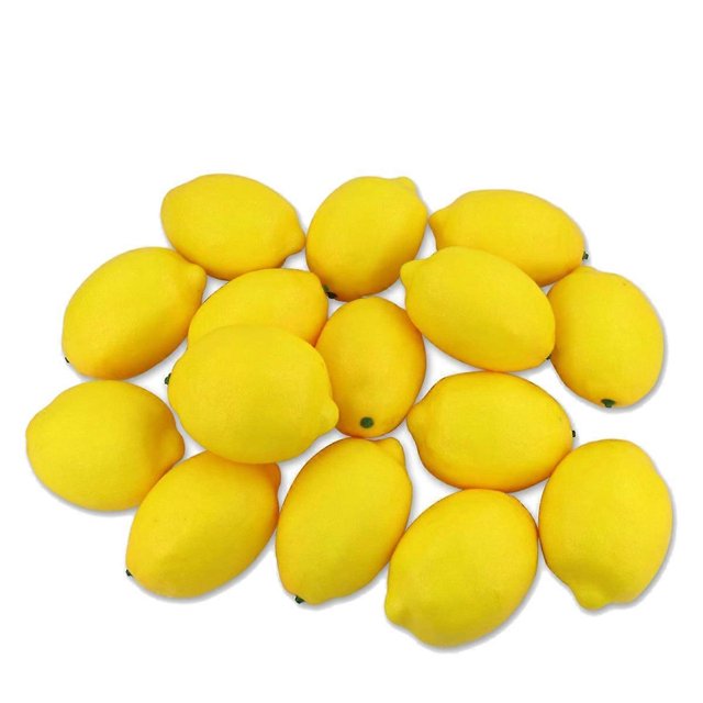 15 piezas de simulación de frutas artificiales shaofei limón amarillo para decoraciones hogar cocina
