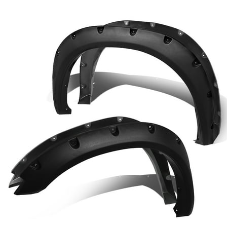 DNA Motoring Fender Flares for 2009 - 2019 Ram Truck 1500 Pocket Riveted (Matte Bump Texture) - 4 Pieces