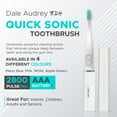 thumbnail image 2 of Dale Audrey Quick Sonic Electric Battery Powered Toothbrush, White, All Ages, Travel, Soft Bristle for Deep Cleaning, 2 of 6