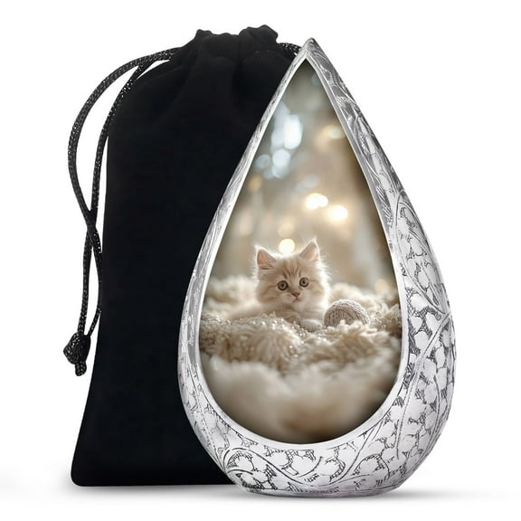 JAGSHASHI Cat - Human Remains Urn - Large Cremation Urns - Decorative Urn For Adult Male & Female - Memorial Urns - Cremation Urn For Ashes - Funeral Urns For Human - 10 Inch - Large