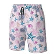 thumbnail image 4 of Logiee Sea Shells 3 Print Mens Swim Trunks Quick Dry Board Shorts,Breathable Hawaii Beach Shorts Swimwear Bathing Suits-3X-Large, 4 of 6