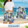 thumbnail image 2 of HAIJIE Women Swim Shorts Stretchy High Waisted Beach Shorts Short Pants Beach Shorts for Women Summer Daily Wear, 2 of 8