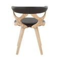 thumbnail image 4 of LumiSource White Washed Wood, Brown PU Gardenia Chair, 4 of 4