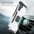 thumbnail image 5 of SaniMore for Samsung Galaxy A14 5G Magnetic Case, Rugged PC & TPU Bumpers Cover Built-in Car Mount & Ring Kickstand Military Grade Shockproof Protective Shell for Samsung A14 5G, Silver, 5 of 7
