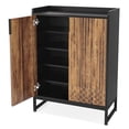 thumbnail image 5 of Kadyn Shoe Storage Cabinet,Shoe Cabinets,Shoe Rack Storage Organizer, Modern Shoe Cabinet with Doors, 5-Tier Modern Shoe Rack Organizer,Brown & Black, 5 of 7