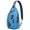 Geometric Dog, variant on Seashells and Fish Print Trendy Sling Backpack for Outdoor Enthusiasts with Multi-Functional Design Lightweight and Durable for Travel Photography and Shopping