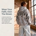 thumbnail image 3 of Christian Hoodies for Women Men Maple Leaf Print Forgiven Hoodie, Jesus Hoodies for Women Men Graphic Casual Hooded Sweatshirts Long Sleeve Pullover Hoodies, 3 of 10