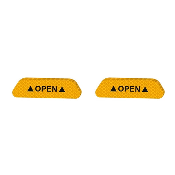 Kenally Pegatinas para puerta de coche, 4 Uds., marca de advertencia de seguridad Universal, cinta reflectante abierta, pegatina para casco de Type2 NO2 Kenally CBP103029