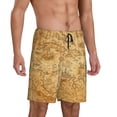 thumbnail image 2 of Sikiie Old Vintage Map Of Sea Mens Pajama Shorts, Lightweight Lounge Pant with Pockets Soft Sleep Pj Shorts for MenLarge, 2 of 6
