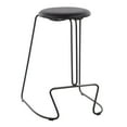 thumbnail image 2 of Finn Contemporary Counter Stools in Black Steel and Black Faux Leather by Set of 2, 2 of 3