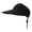 Black, variant on Women's Summer Solid Color Versatile Visor Cooling Fabric Adjustable Beach Sun Hat High Ponytail Hat Shapeable Outdoor Use Blue One Size