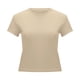 thumbnail image 4 of Camiseta de manga corta ajustada y moderna para mujer - Corte ajustado y sexy, bajo con volantes - Top básico informal para primavera/verano, 4 of 5