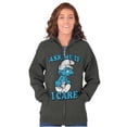 thumbnail image 4 of Grouchy Smurf Ask Me If I Care Grump Zip Up Hoodie Men's Women's Brisco Brands S, 4 of 6
