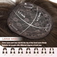 thumbnail image 4 of Hair Toppers for Women with Bangs 6.5"x6.5" Large Coverage, Realistic Scalp Hairs Pieces for Women with Thinning Hairs Synthetic Hairs Topper Wiglets Add Hair Volume 16inch, 4 of 6