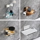 thumbnail image 4 of Jabonera autoadhesiva de pared, de acero inoxidable, para ducha, sin taladro, para baño y cocina, ideal para guardar esponjas y cepillos (plateado), 4 of 4