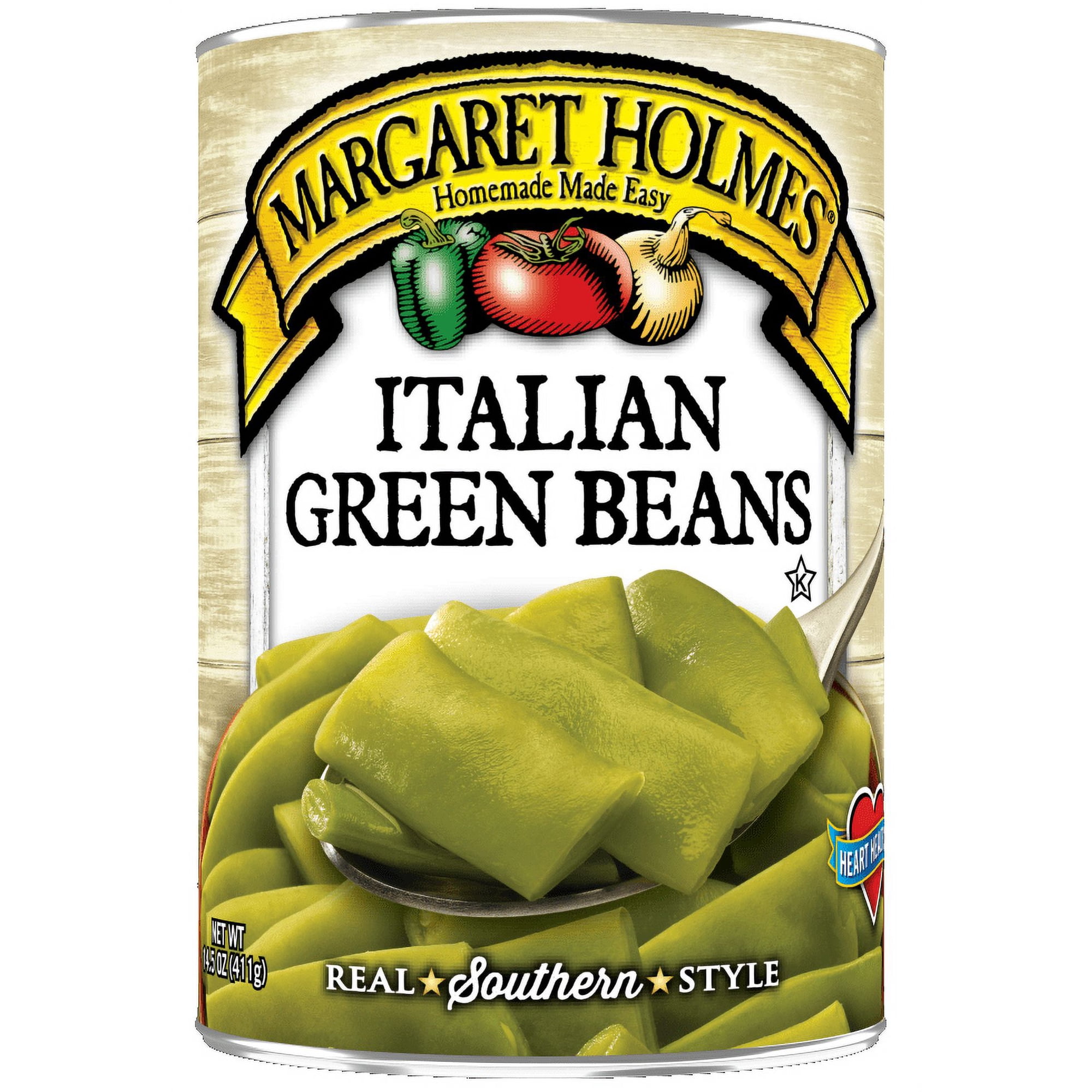 Margaret Holmes Italian Green Beans, Canned Vegetables, 14.5 oz