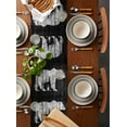 thumbnail image 5 of Black White Bear Burlap Cotton Table Runner 13x48 Inches Long, Farmhouse Country Rustic Wooden Grain Farmhouse Table Runners, Outdoor Dining Tablecloths Decor for Baby Shower/Party/Wedding, 5 of 6