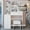 White, variant on YWEN 37" Middle Vanity Desk with Lighted Mirror and Cushioned Stool, Makeup Vanity Set with Large Sliding, Touch Control, Tri-Color Switching for Bedroom Living Room