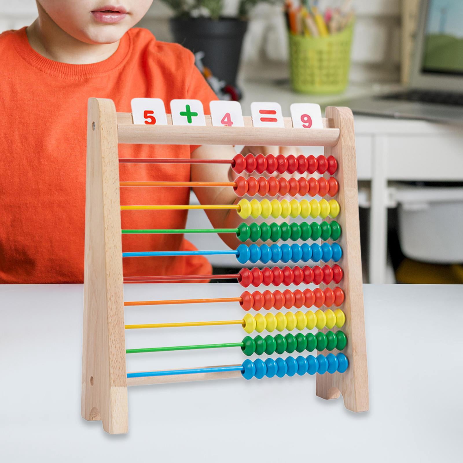 Ábaco De Madera Con 100 Palos Y 80 Tarjetas Para Contar, Juguete Matemático Montessori Para Preescolar, 21x28 Cm