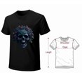 thumbnail image 4 of Skull and Flower T-shirt Halloween T-shirt Gothic Style Aesthetics T-shirt Unisex Tees, 4 of 5