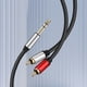 thumbnail image 4 of Cable adaptador de 635 mm a 2RCA Cable divisor de audio profesional Y Cable de inserción JShteea  El nuevo, 4 of 8