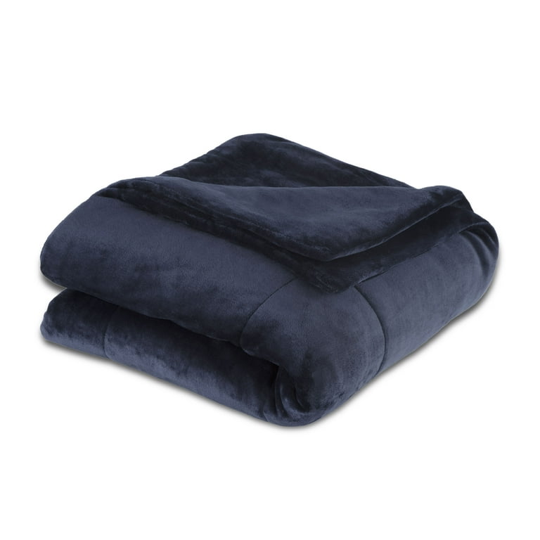 Vellux King Plush Lux Warm Blankets All Season Blankets Lightweight Quilted Blanket King Size Ultra Soft Luxury Hotel Blanket Box Stitched Blanket King Navy Walmart