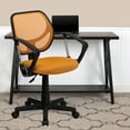 thumbnail image 2 of Flash Furniture Low Back Orange Mesh Swivel Task Office Chair with Arms, 2 of 12