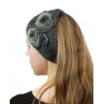 thumbnail image 4 of NYFASHION101 Hand Knitted Furry Flowers Winter Headband Headwrap - NAG325Y, Dark Gray, 4 of 4