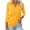 Yellow, variant on FAIWAD Women's 3/4 Sleeve V-Neck Collared Tops Business Dressy Casual Work Shirts Trendy Loose Basic Tees