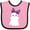 Pink and Black, variant on Inktastic Halloween, Ghost, Ribbon, Bow, Trick or Treat, Boo Girls Baby Bib