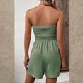 thumbnail image 6 of Womens Summer Romper Strapless Beach Vacation Jumpsuit Resort Wear Shorts, Stylish and Comfortable Romper for Daily Wear and Outings, Summer Trendy Beach Vacation Outfits 2026 Green M, 6 of 7