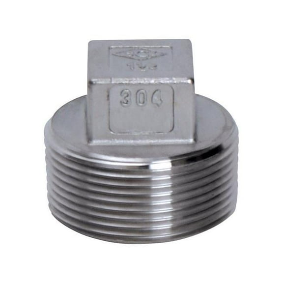 Smith Cooper 4809869 1.25 in. Thread Stainless Steel Square Head Plug