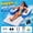 elongated, variant on Motorized Inflatable Pool Float for Adults, Dual 66W Motor Rechargeable with Backrest & Cup Holder, Portable Electric Water Float for Pool Lake River Beach Summer