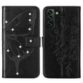 thumbnail image 2 of SaniMore Case for Samsung Galaxy S23 Plus (6.6" 2023), PU Leather Luxury Embossed Butterfly Glitter Diamond [Wrist Strap & Card Slots & Flip Kickstand] Full-body Shockproof Wallet Cover, Black, 2 of 3