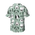 thumbnail image 4 of Balery Puppy Men's Casual Button Down Shirt Short Sleeve Textured Summer Cuban Beach Shirts-Large, 4 of 7