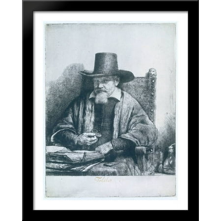 Arnold Tholinx 28x36 Large Black Wood Framed Print Art by Rembrandt