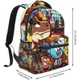 thumbnail image 3 of Canvas Casual Backpacks Anime The Amazing World of Gumball Backpack Lightweight Funny Daypack Travel Bags Gym Daypack, 3 of 7