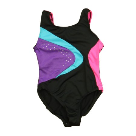 

Pre-owned Freestyle Girls Black | Turquoise | Pink | Purple Leotard size: 4-5T