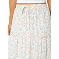 thumbnail image 2 of Celebrity Pink Women's and Women's Plus Floral Print Tiered Maxi Skirt, Sizes XS-4X, 2 of 5