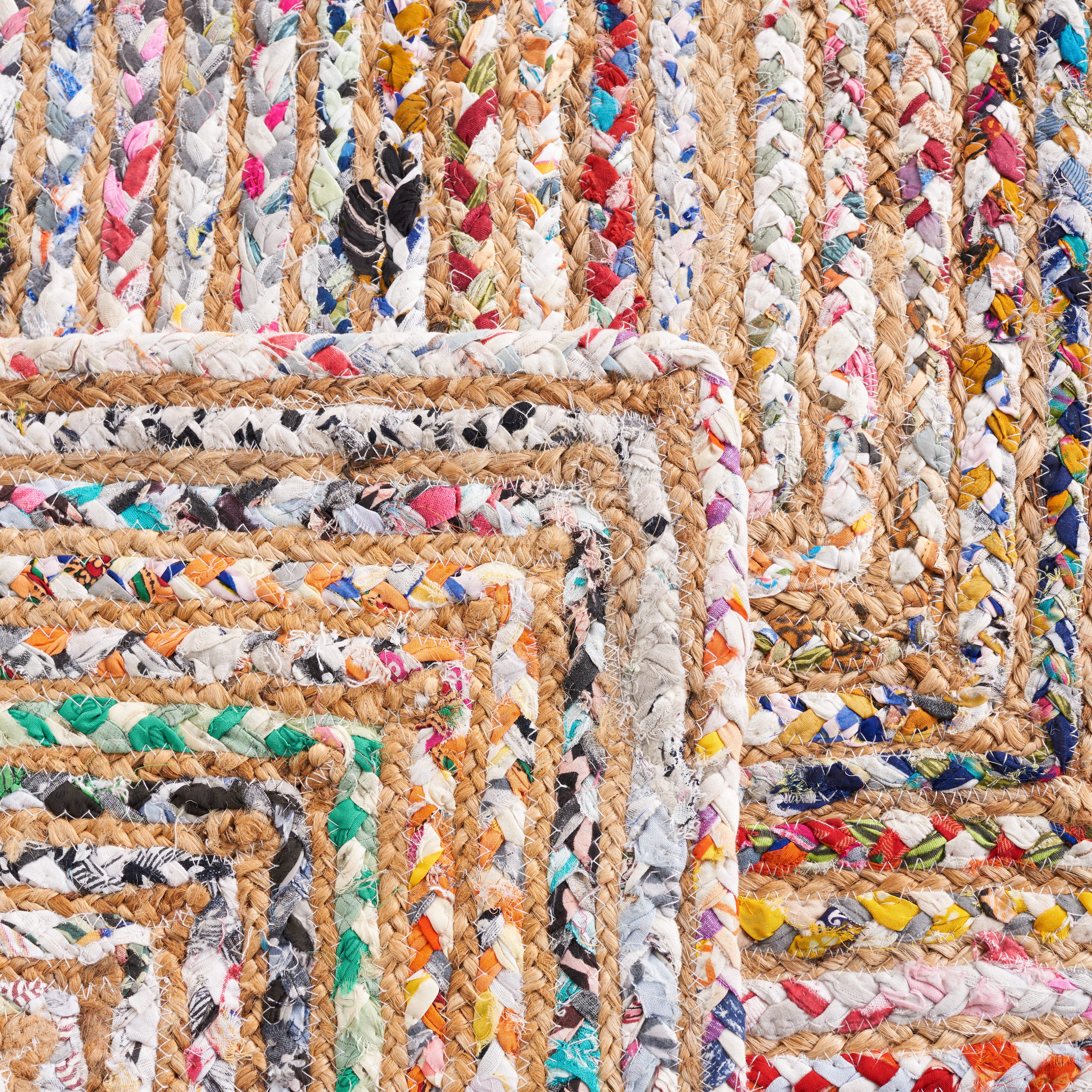 SAFAVIEH Cape Cod Miah Braided Area Rug, 2'3" x 18', Beige/Multi