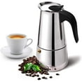 thumbnail image 4 of ABCISI Coffee Pot,Stainless Steel Moka Pot Italian Coffee Maker 6 cup/10 OZ Stovetop Espresso Maker for Gas or Electric Ceramic Stovetop Camping Manual Cuban Coffee Percolator for Cappuccino or Latte, 4 of 6
