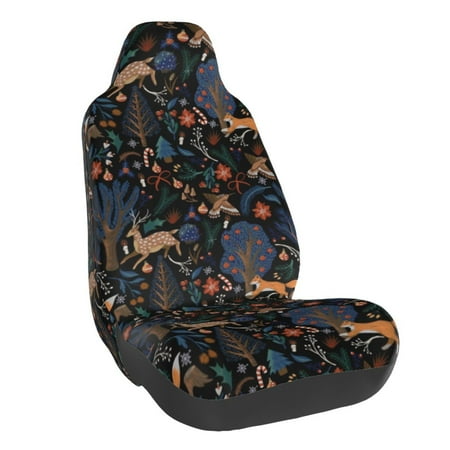 Coaee fall fox deer bird for Front Car Seat Covers Automotive Seat Covers for Most Cars SUVs and Trucks