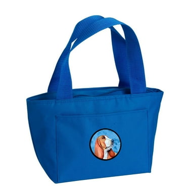 Carolines Treasures LH9377BU-8808 Blue Basset Hound Lunch Bag Large multicolor