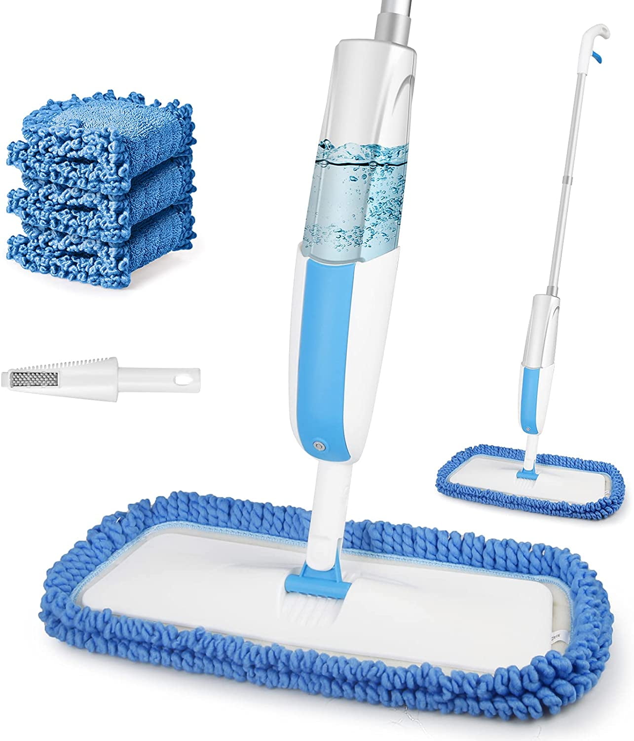 Spray Clean Mop Floor Dust Sweeper Wet Dry Refill Flat Mop With Microfiber Pad 