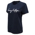 thumbnail image 3 of Camiseta Tommy Hilfiger para mujer con cuello redondo, color azul marino, talla M, 3 of 3