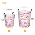 thumbnail image 5 of Daiia breast Cancer Pink Ribbons Awareness (2) Laundry Hamper With Handles Large Storage Basket/Toy Organizer/Dirty Clothes Collapsible Waterproof For College Dorms, Bedroom,Bathroom, 5 of 8