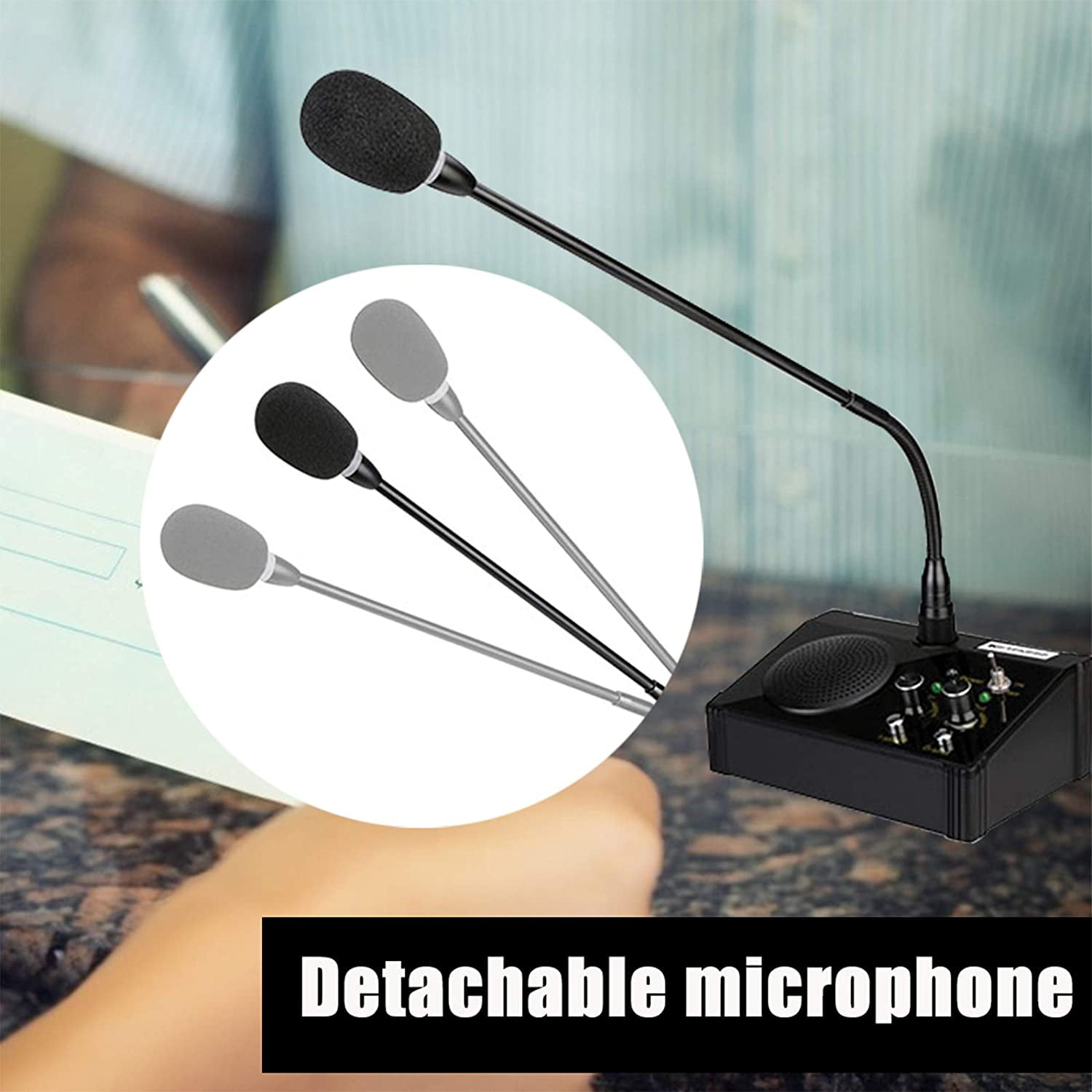 Retekess TW102 Interphone Microphone Tout Métal Système d