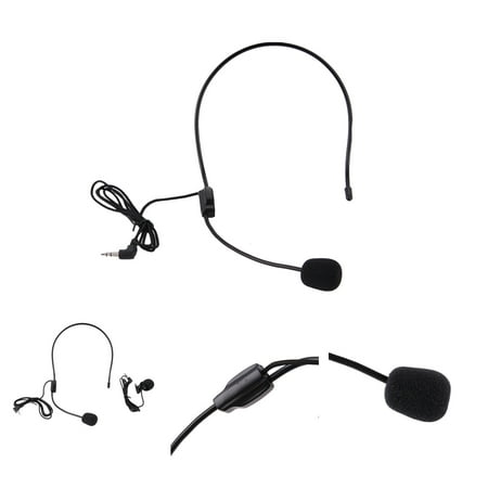 Lavalier Lapel Microphone/Headset Microphone Combo, Hand-free Clip-on Lapel Mic, And Flexible Wired Boom Headset Mic, For Voice Amplifier, Audio Sound System